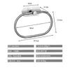 Anillo Redondo para Toalla de Acero Inoxidable Transfronterizo Baño Baño Anillo Redondo Ovalado Negro para Toalla Colgante