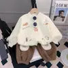 Conjunto de Niña Otoño Invierno 2026 Nuevo Elegante Sudadera con Forro Polar para Niños Pantalones de Bebé Conjunto de Dos Piezas Moda de Invierno