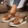 Sandalias de Verano 2026 Nuevas de Comercio Exterior Talla Grande para Mujer Casual Cómodas Tejidas Punta Redonda con Bolsillo Talla Única