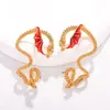 Pendientes de Halloween de dragón personalizados más vendidos transfronterizos para mujer, pendientes de estilo gótico con diseño vintage de goteo de aceite, en stock al por mayor
