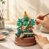 Adornos thangka pintados a mano de Xizang, Tara Verde, decoración para sala de estar y oficina, soporte de exhibición de vidrio de cristal thangka pintado a mano