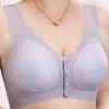 Roupa íntima da mamãe Sutiã Feminino com Fecho Frontal Sem Aro Sutiã Estilo Colete para Mulheres de Meia-idade e Idosas Verão