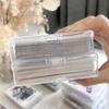 Organizador de Plástico al por Mayor Rectangular Cartas de Juego Tarjeta Postal Caja de Almacenamiento para Clasificación de Tarjetas Mesa Caja de Almacenamiento Transparente