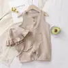 Ropa de Bebé Verano Hilo de Doble Capa Niños y Bebés Niños Niños Niños Chaleco sin Mangas Ropa Suave Transpirable para Gatear
