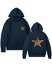Sitio independiente de Amazon comercio exterior transfronterizo eBay en stock casual divertido estampado de leopardo estrella de cinco puntas sudadera con capucha para mujer