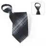 Corbata de Nuevo Estilo para Hombre de 8 cm Fácil de Usar, Corbata Perezosa de Rayas Rojas de Alta Gama, Diseño Personalizado Disponible, No Necesita Atar