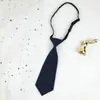 Corbata Pequeña Lisa Casera Ultracorta para Mujer, Estilo Perezoso, No Necesita Atarse, Estilo Universitario Lindo Japonés, Marrón Retro para Niños de Guardería