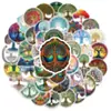 50 Adesivos de Grafite Estilo Nórdico Árvore da Vida Padrão Floral Retrô Árvore Totem Adesivos Decorativos à Prova d'Água Capacete Venda por Atacado