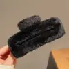 Presilha de Cabelo de Pelúcia Extra Grande Simples Versátil Moda para Mulheres com Cabelo Grosso, Presilha de Garra Fofa para Coque na Nuca, Presilha Tubarão