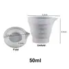 Taza Plegable de Silicona con Escala, Taza para Hornear, Contenedor de Herramientas DIY, Taza Medidora, Vela, Yeso, Taza para Mezclar Resina