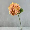 Flor de hortênsia artificial única com 90 peças, toque realista, adequada para decoração de casamento, arranjo floral, decoração de casa, flor de seda artificial, disponível em várias cores