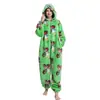 Pijama de una pieza de animal de dibujos animados, engrosado para hombres y mujeres en pareja, nueva ropa de estar de franela, mono Tianma, calidez invernal