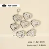 Cuentas Pequeñas Plateadas, Cuentas Espaciadoras de Mariposa con Forma de Corazón, Accesorios Versátiles para Joyería, Cuentas Sueltas, Colgantes para Cadena de Teléfono DIY, Colgantes para Bolsos
