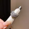 Anillo Abierto Nuevo Estilo con Corazón Incrustado de Circonita, Estilo Old Money, Artesanía Pesada, Anillo Único para Dedo Índice, Joyería de Gama Alta de Nicho al por Mayor