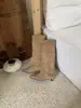 []Botas de Cano Alto Quadradas Estilo Retrô Femininas 2026 Outono/Inverno Emagrecedoras Salto Baixo Patchwork Elegantes Finas Botas Longas