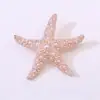 Nova Broche Estilo Coreano Oceano Incrustado Pérola Estrela-do-Mar, Alta Qualidade Feminino Moda Design Corsage Broche Acessórios