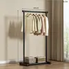Perchero Sencillo de Pie para Dormitorio de Casa, Colgador de Ropa Móvil, Tendedero de Interior, Perchero de una Sola Barra para Dormitorio