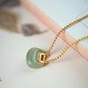 Plata Esterlina S925 Chapada en Oro Cierre de Cartera Bolso Pulsera Exquisita Simple Pequeña y Exquisita Moderna Estilo Chino Mujeres