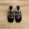 Sapatos de pelúcia quentes de boca funda para mulheres 2026 modernos estilosos outono e inverno novos Mary Janes sapatos peludos sapatos mocassins
