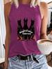 AliExpress Amazon Chaleco de Cuello Redondo con Estampado de Hot Dog Primavera Verano Casual Top sin Mangas Ropa de Mujer