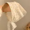 Lenço de Cabeça Estilo Pastoral Faixa de Cabeça Integrada Mulheres Baotou Lenço Triângulo Viagem de Verão à Beira-Mar Foto Faixa de Cabeça Super Fada Acessórios de Cabelo