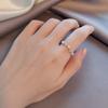 Anillo de perla de agua dulce barroca de estilo frío para mujer, estilo francés, retro, combinable, dulce y sencillo.