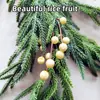 25 Novas Vinhas Verdes de Plantas de Natal para Comércio Exterior Transfronteiriço, Estilo Frutas Vermelhas, Vinhas de Pinheiro para Decorações de Casa