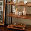 Estante de Almacenamiento Multicapa Lychee Sea Soporte para Tazas de Madera Maciza para el Hogar Estante de Exhibición de Mesa para Tocador de Dormitorio Estante de Almacenamiento de Madera