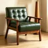Cadeira Hank, sofá individual de madeira maciça, conjunto de mesa de chá e cadeiras de hotel, cadeira estilo vintage, móveis para café e pousada, cadeira de sofá para lazer e relaxamento