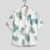 Camisa de Manga Curta para Praia de Verão Masculina Estilo Coreano Meia Manga Floral Jovem Tendência Solta Casual Versátil Top