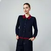 Cárdigan de Punto Bloque de Color Falso Dos Piezas Estilo Perezoso para Mujer, Nuevo Modelo Primavera Temprana 2026, Top de Lana Casual Versátil Petite