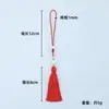 Juego de Cuerda Antigua de Mano con Cuentas y Borlas, Broche de Langosta Desmontable, Marcapáginas, Colgante de Abanico, Llavero, Stock Listo de Fábrica