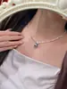 Pulsera de Perlas Plateadas Rota para Mujer, Estilo de Lujo Ligero Nicho de Gama Alta, Diseño de Collar de Plata Rota, Venta al por Mayor de Joyería
