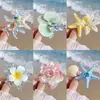 Presilha de Cabelo Infantil Flor Estrela do Mar Tema Oceano para Meninas, Grampo Pinça para Franja Lateral com Atmosfera de Fada Costeira para Fotos