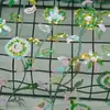 Tecido com Bordado de Lantejoulas Iridescentes Multicor, Tecido para Bordado de Vestido, Tecido com Lantejoulas Douradas e Padrão Floral para Roupas de Casamento