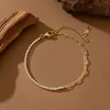 Novos Braceletes de Aço Titânio Europeus e Americanos Mais Vendidos para Mulheres Estilo Ins Moda Personalizada Joias de Mão que Não Desbotam Joias de Aço Inoxidável Atacado