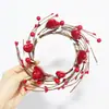 Anillo de Vela Love Berry para el Día de San Valentín Anillo de Base para Velas Rojas Artificiales Decoración para el Día de la Madre Venta Directa de Fábrica Transfronteriza