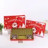Caja de regalo de papel para chocolates navideños, caja vacía creativa y romántica de 77 compartimentos para dulces, fabricante en stock