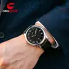 Reloj de Cuarzo Simple de Negocios para Hombre Chaxigo con Esfera Romana Luminosa Correa de Cuero Reloj de Moda Resistente al Agua