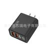Carregador multiportas prateado 2PD 2USB carregador plugue tipo c duplo para Apple 15 telefone celular Huawei