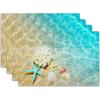 Amazon teum venta caliente estrella de mar coral mantel verano decoración mesa comedor hogar lino decoración vacaciones costeras