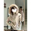 Chaqueta de punto con cremallera de estilo coreano, pura y deseable, ambiente perezoso, cálida y estiliza, abrigo corto popular entre los influencers