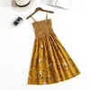 Verão 2023 Novo Vestido Feminino Transfronteiriço Tomara-que-caia Vestido com Alça Floral Fashion Doce e Fresco