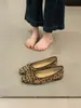 Bailarinas Estilo Coreano con Estampado de Leopardo, Zapatos de Abuela de Suela Plana, Zapatos de Conducir de Suela Suave, Zapatos Mary Jane Casuales para Mujer