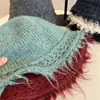 Sombrero de Pescador de Punto con Mezcla de Cachemira Estilo Japonés para Mujer, Cálido para Otoño e Invierno, Color Sólido, Único, Desgastado, de Moda