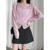 Cardigan de Punto Perezoso Estilo Suave Ns para Mujer Primavera 2026 Nuevo Delgado Versátil Chaqueta Suéter Capa Base Ss977