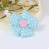 Accesorios de Flores de Cinco Pétalos a Cuadros de Venta Caliente del Fabricante Accesorios para Ropa Flor Hecha a Mano Rellena de Algodón Accesorios de Flores DIY Tela