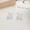 999 Brincos de Prata Esterlina Flor Fio Feminino Novo Doce Moda Flor Osso Da Orelha Prego Personalizado Ins Elegante Jóia Da Orelha