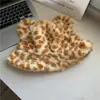 Sombrero de Pescador con Orejas de Felpa Estampado Tigre Peludo para Mujer, Invierno, Leopardo, Cálido para el Cuello, Frío, Lindo
