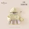 Nueva Chaqueta de Ropa Infantil Otoñal Clase A para Niñas, Estampado Floral, Cuello Solapa, Transpirable, Suave, Agradable para la Piel, Ropa de Abrigo Cómoda